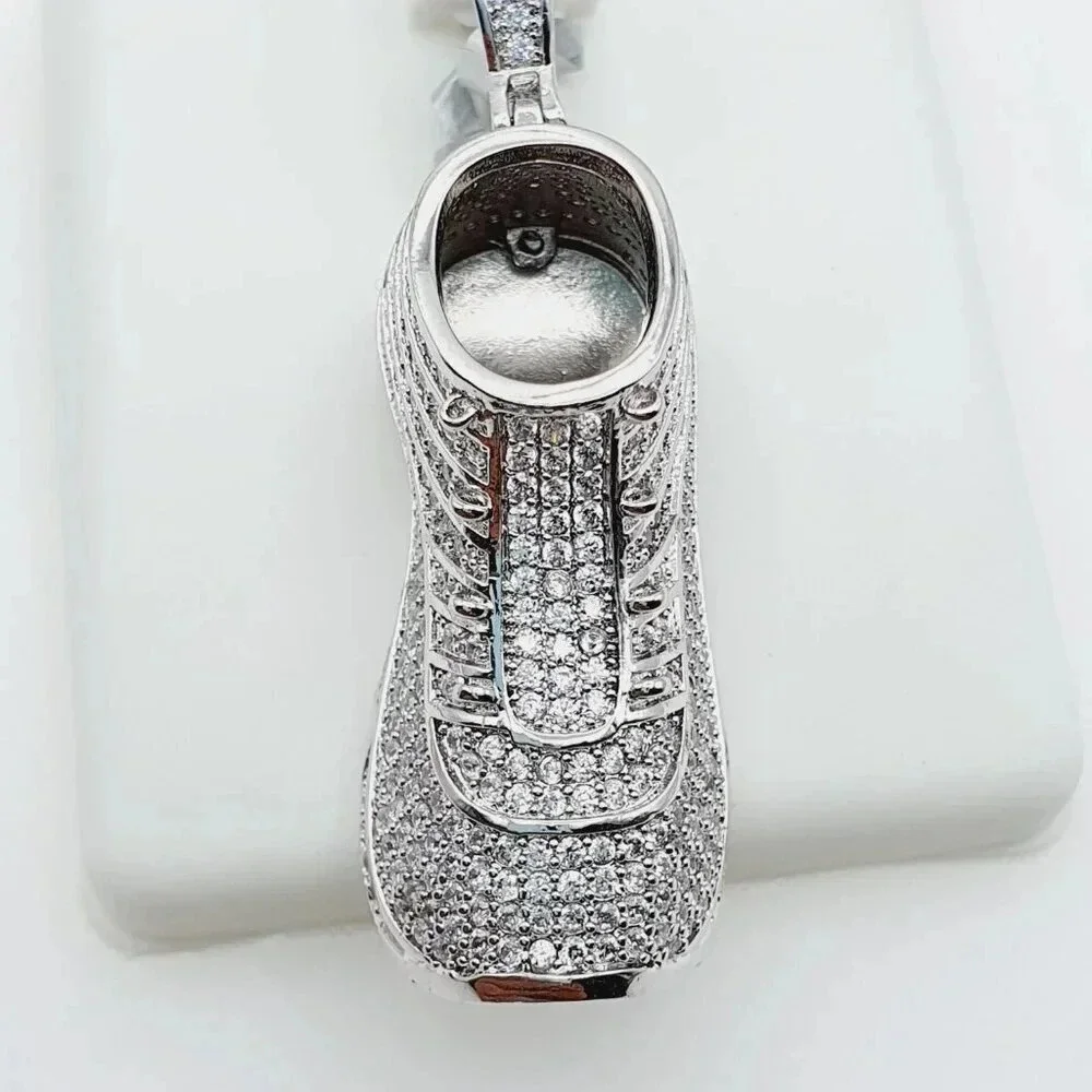925 Sterling Silver Plated CZ Pendant, EVBRS642 - Picture 6 of 11